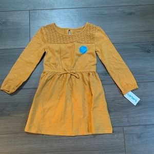 NWT Carter’s 3T mustard color dress